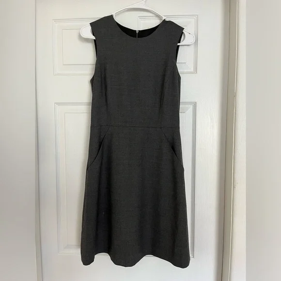 Theory Colette Bristol Wool Blend Stretch Sheath Front Pocket Dress Size 2 - Picture 3 of 11